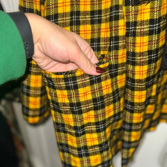 Yellow Plaid Women's Jacket by Maggie Barnes Clueless - Picture 5 of 8